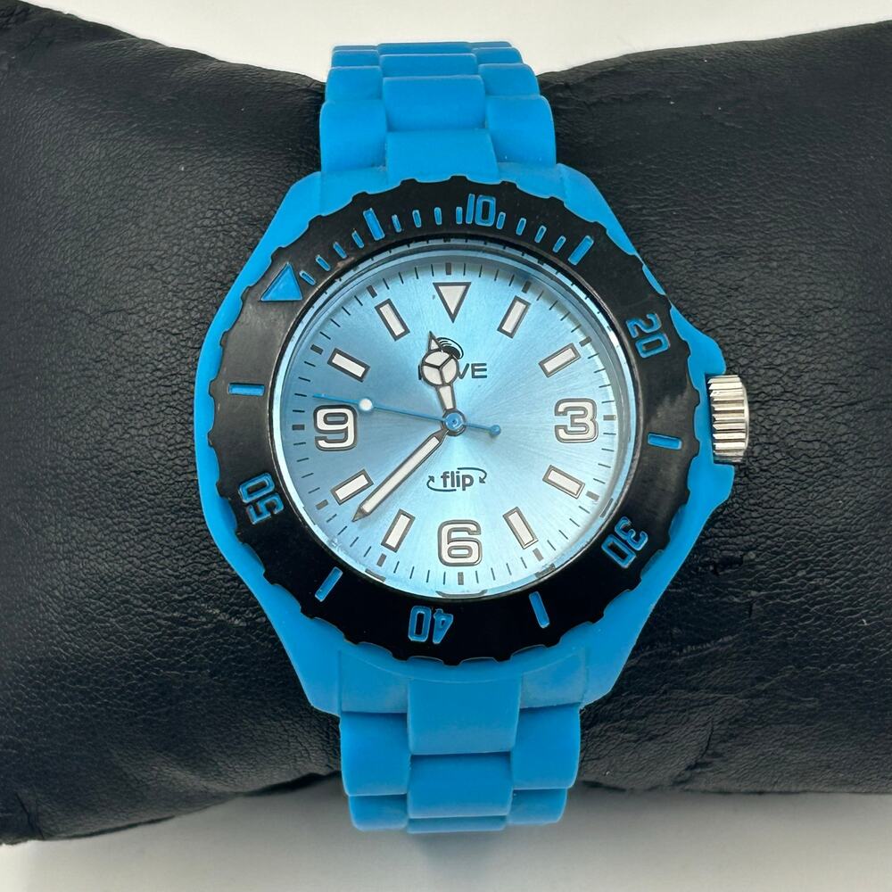 RAVE Blue Tone Rotating Bezel Women’s Analog Watch Working